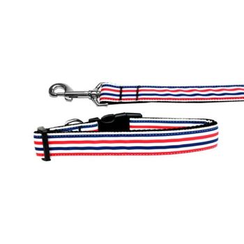 Pet Dog & Cat Nylon Collar or Leash, "Patriotic Stripes"
