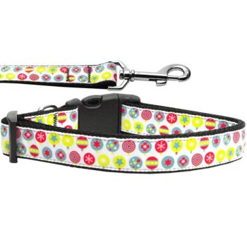 Christmas Pet Dog & Cat Nylon Collar or Leash, "Christmas Ornament"