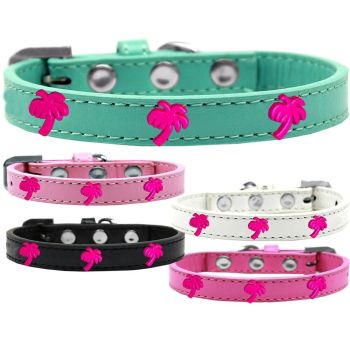 Dog, Puppy & Pet Widget Fashion Collar, "Pink Palm Tree"
