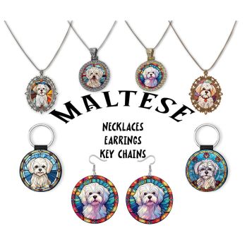 Maltese Jewelry - Stained Glass Style Necklaces, Earrings and more!