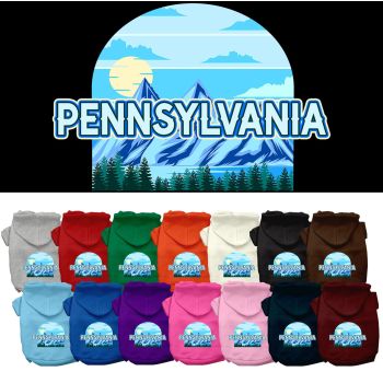 Pet Dog & Cat Screen Printed Hoodie for Small to Medium Pets (Sizes XS-XL), "Pennsylvania Trailblazer"