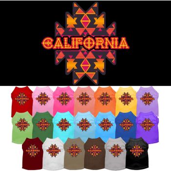 Pet Dog & Cat Screen Printed Shirt, "California Navajo Tribal"