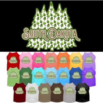 Pet Dog & Cat Screen Printed Shirt for Medium to Large Pets (Sizes 2XL-6XL), "South Dakota Woodland Trees"
