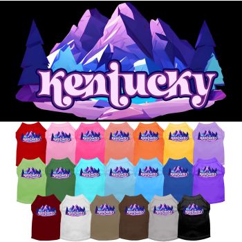 Pet Dog & Cat Screen Printed Shirt, "Kentucky Alpine Pawscape"