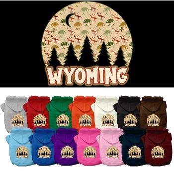 Pet Dog & Cat Screen Printed Hoodie for Medium to Large Pets (Sizes 2XL-6XL), "Wyoming Under The Stars"