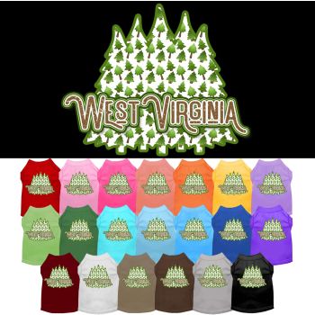 Pet Dog & Cat Screen Printed Shirt for Small to Medium Pets (Sizes XS-XL), "West Virginia Woodland Trees"
