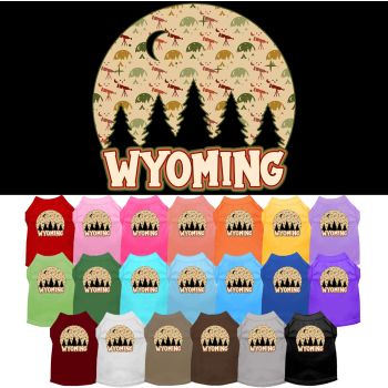 Pet Dog & Cat Screen Printed Shirt for Medium to Large Pets (Sizes 2XL-6XL), "Wyoming Under The Stars"