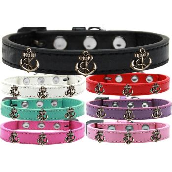Dog, Puppy & Pet Widget Fashion Collar, "Bronze Anchor"