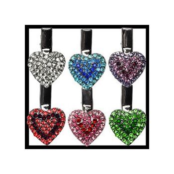 Dog, Puppy & Pet Clip On Grooming Accessory, "Heart Clip" (Available in 6 different colors!)