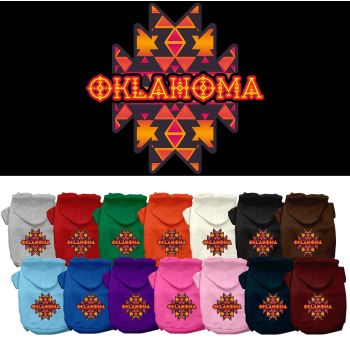 Pet Dog & Cat Screen Printed Hoodie for Medium to Large Pets (Sizes 2XL-6XL), "Oklahoma Navajo Tribal"