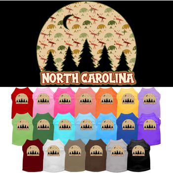 Pet Dog & Cat Screen Printed Shirt for Small to Medium Pets (Sizes XS-XL), "North Carolina Under The Stars"