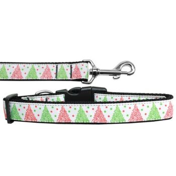 Christmas Pet Dog & Cat Nylon Collar or Leash, "Fancy Schmancy Christmas Trees"