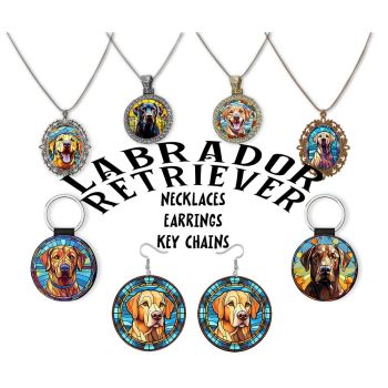 Labrador Jewelry - Stained Glass Style Necklaces, Earrings and more!