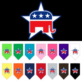 Dog Bandana Screen Printed, "Republican"