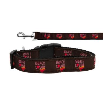 Pet Dog & Cat Nylon Collar or Leash, "Beach Lover"
