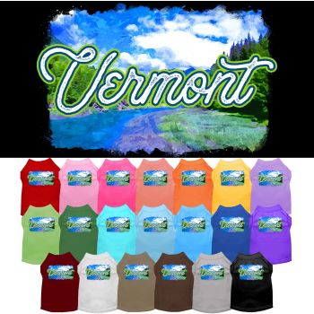 Pet Dog & Cat Screen Printed Shirt for Small to Medium Pets (Sizes XS-XL), "Vermont Summer"