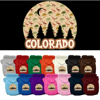Pet Dog & Cat Screen Printed Hoodie for Medium to Large Pets (Sizes 2XL-6XL), "Colorado Under The Stars"