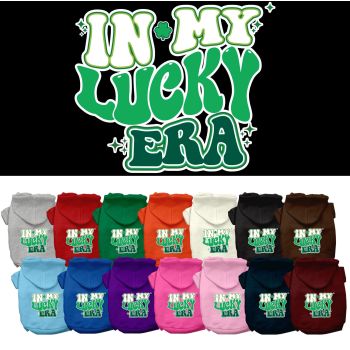 Pet Dog & Cat Screen Printed Hoodie "In My Lucky Era"