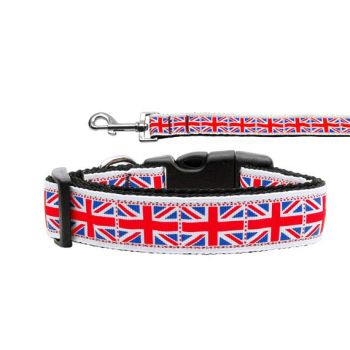 Pet Dog & Cat Nylon Collar or Leash, "Tiled Union Jack"