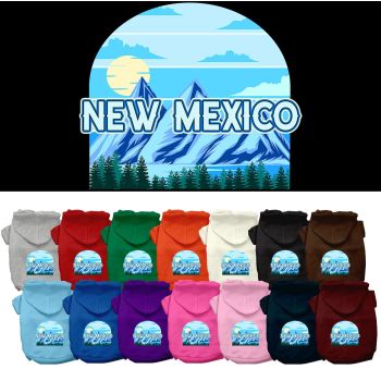 Pet Dog & Cat Screen Printed Hoodie for Small to Medium Pets (Sizes XS-XL), "New Mexico Trailblazer"