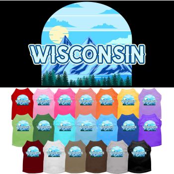 Pet Dog & Cat Screen Printed Shirt for Medium to Large Pets (Sizes 2XL-6XL), "Wisconsin Trailblazer"
