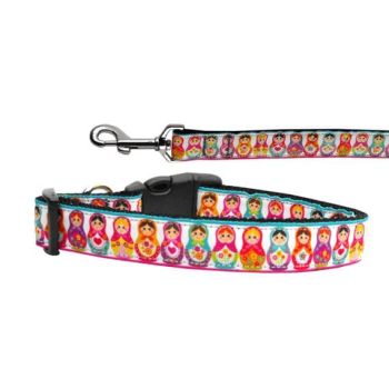 Pet Dog & Cat Nylon Collar or Leash, "Pretty Nesting Dolls"