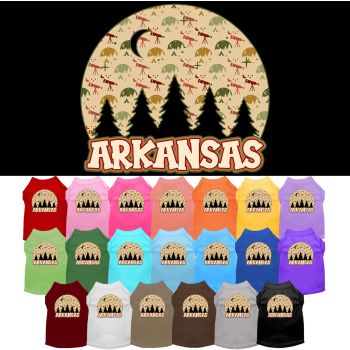 Pet Dog & Cat Screen Printed Shirt for Small to Medium Pets (Sizes XS-XL), "Arkansas Under The Stars"
