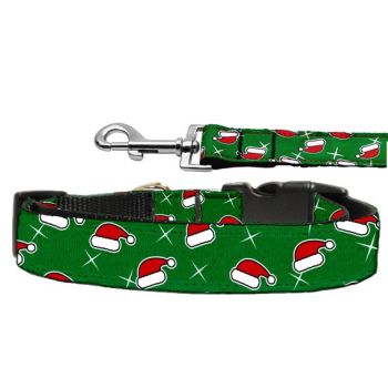 Pet Dog & Cat Nylon Collar or Leash, "Santa Hats"