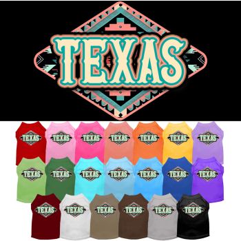 Pet Dog & Cat Screen Printed Shirt for Medium to Large Pets (Sizes 2XL-6XL), "Texas Peach Aztec"