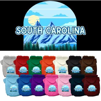 Pet Dog & Cat Screen Printed Hoodie for Medium to Large Pets (Sizes 2XL-6XL), "South Carolina Trailblazer"