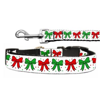 Christmas Nylon Pet Collars and Leashes, "Christmas Bows"