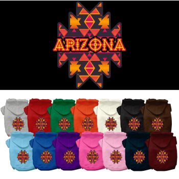 Pet Dog & Cat Screen Printed Hoodie for Medium to Large Pets (Sizes 2XL-6XL), "Arizona Navajo Tribal"