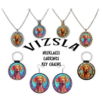 Vizsla Jewelry - Stained Glass Style Necklaces, Earrings and more!