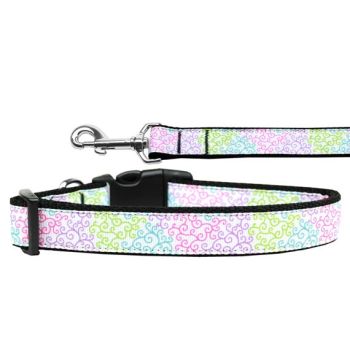 Pet Dog & Cat Nylon Collar or Leash, "Summer Swirls"