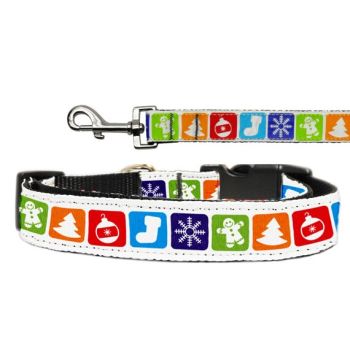 Christmas Nylon Pet Collars and Leashes, "Classic Christmas"