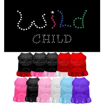 Pet Dog & Cat Dress Rhinestone, "Wild Child"