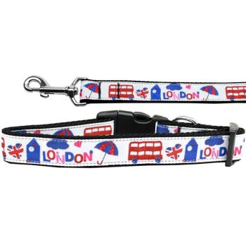 Pet Dog & Cat Nylon Collar or Leash, "London Town"