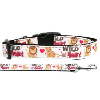 Pet Dog & Cat Nylon Collar or Leash, "Wild At Heart"