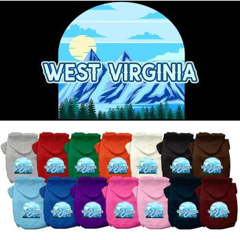 Pet Dog & Cat Screen Printed Hoodie for Medium to Large Pets (Sizes 2XL-6XL), "West Virginia Trailblazer"