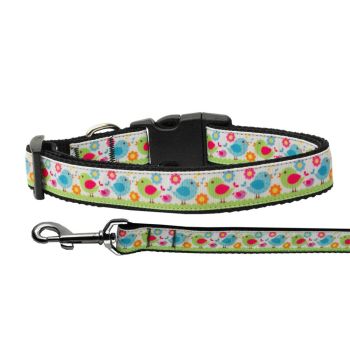Pet Dog & Cat Nylon Collar or Leash, "Chirpy Chicks"