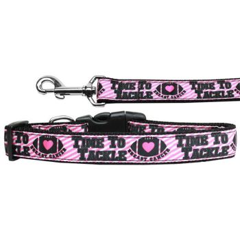 Pet Dog & Cat Nylon Collar or Leash, "Tackle Breast Cancer"