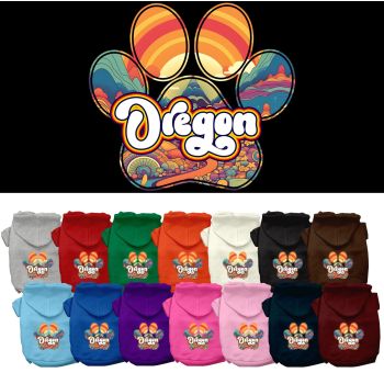 Pet Dog & Cat Screen Printed Hoodie for Small to Medium Pets (Sizes XS-XL), "Oregon Groovy Summit"