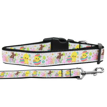 Pet Dog & Cat Nylon Collar or Leash, "Happy Easter"