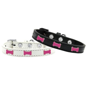 Dog, Puppy & Pet Widget Fashion Collar, "Pink Bone"