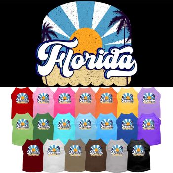 Pet Dog & Cat Screen Printed Shirt for Medium to Large Pets (Sizes 2XL-6XL), "Florida Coast"