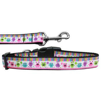 Pet Dog & Cat Nylon Collar or Leash, "Party Monsters"
