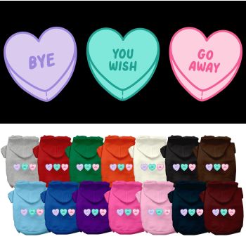 Pet Dog & Cat Screen Printed Hoodie "Anti Valentines Hearts"