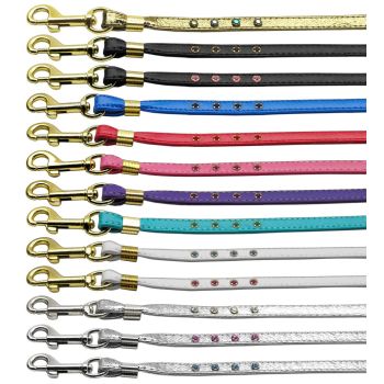 Dog, Puppy & Pet Leash, "Colored Crystal Rhinestones"