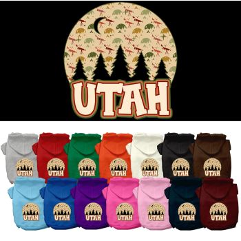 Pet Dog & Cat Screen Printed Hoodie for Medium to Large Pets (Sizes 2XL-6XL), "Utah Under The Stars"
