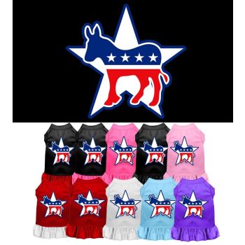 Pet Dog & Cat Dress Screen Printed, "Democrat"